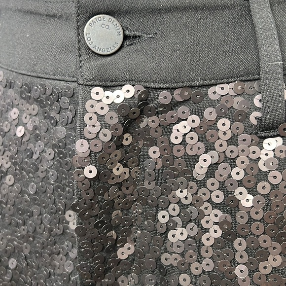 Paige sequined front black pant. - Picture 5 of 13